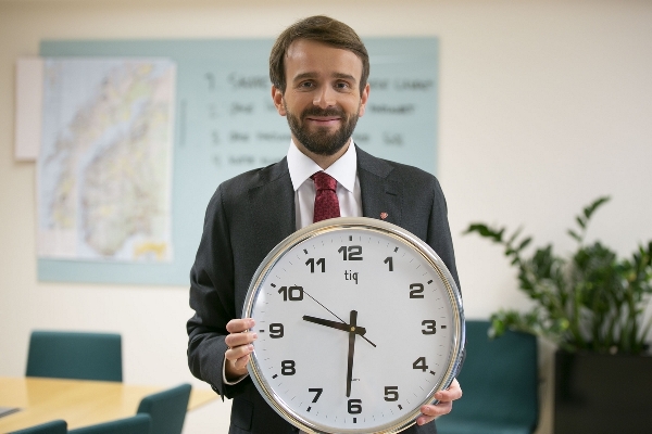 Næringsminister Jan Christian Vestre har ansvar for Justervesenet. Foto: Nærings- og fiskeridepartementet