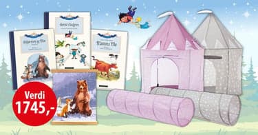 Få leketelt, leketunnel og eventyrpakke i velkomstgave