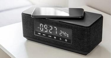 Få Bluetooth-klokkeradio med trådløs lading
