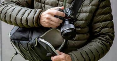 Få slyngeveske til kamerautstyr og andre ting