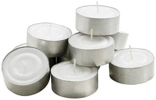 Bruk rester av stearinlys og telys til opptenning