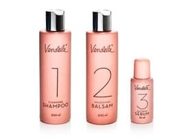 Prøve på shampoo, balsam og serum