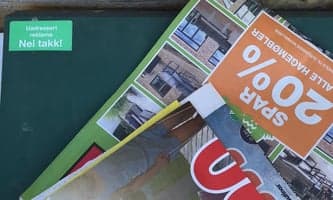 Få gratis klistremerke for å si nei til uadressert reklame