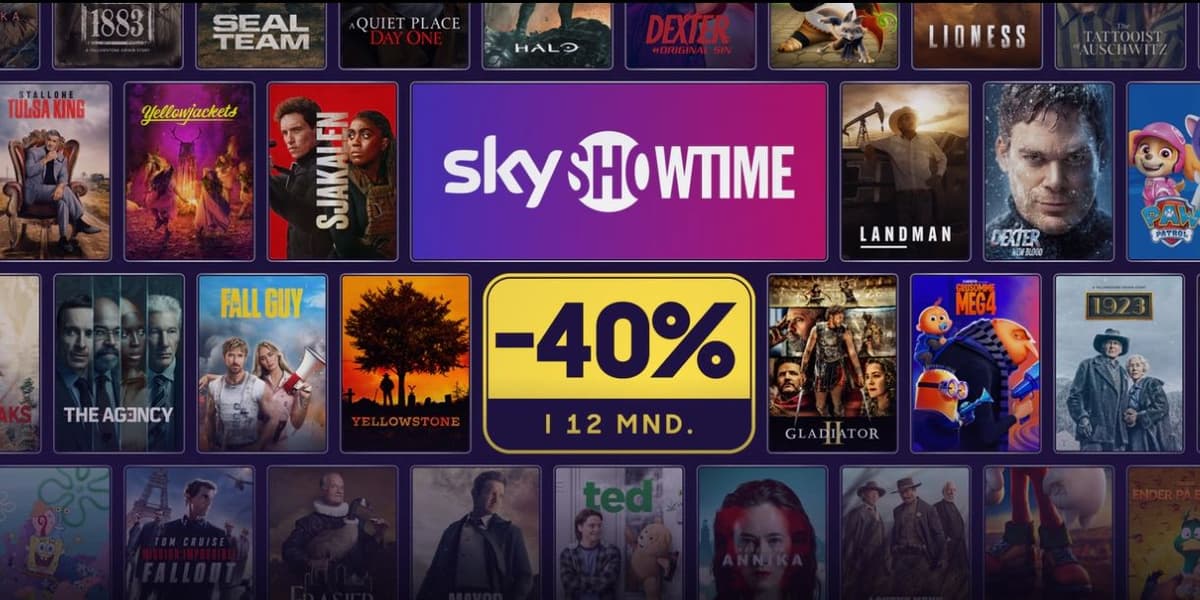 Endelig: SkyShowtime med 40% rabatt i 12 måneder