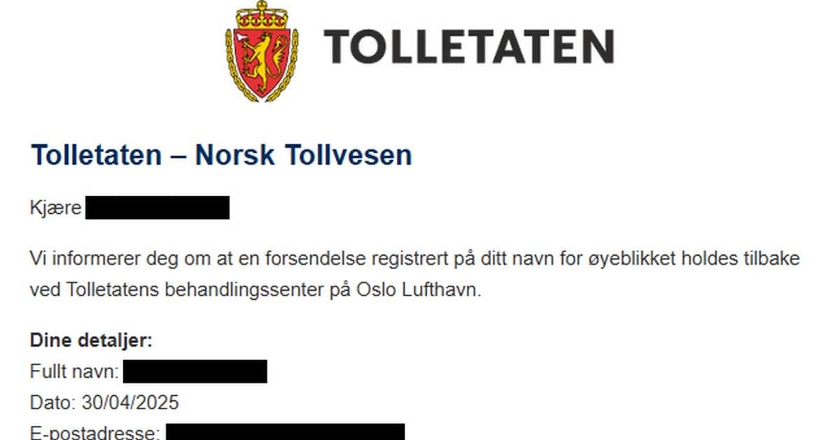 Pågående svindelforsøk – utgir seg for å være Tolletaten