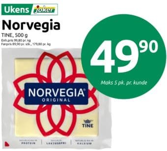 Ukens Joker-garanti: Billigst Norvegia med pris- og leveringsgaranti