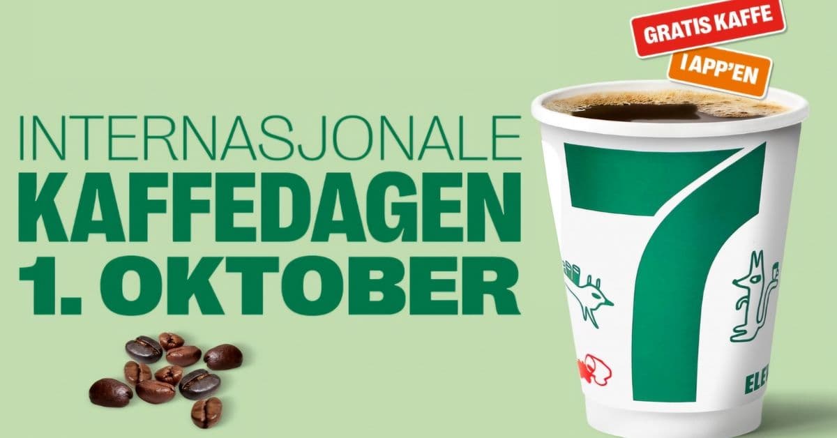 KUN I DAG: Gratis kaffe hos 7-Eleven på kaffedagen 1. oktober