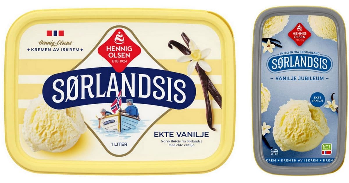 Krympflasjon: Sørlandsis fra Hennig-Olsen blir mindre og literprisen øker