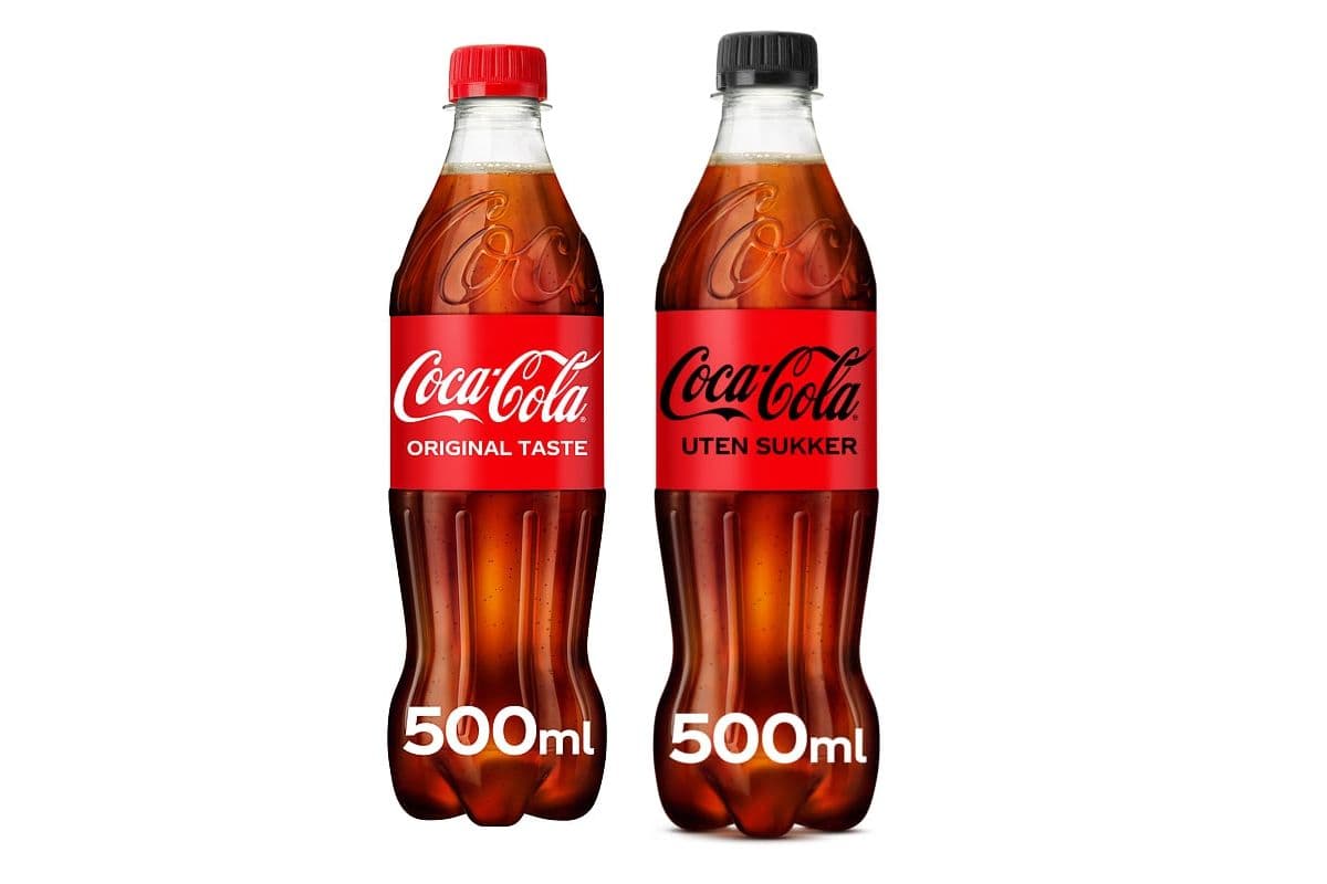 GRATIS-KUPONG for 2 valgfrie 0,5l Coca-Cola original eller zero