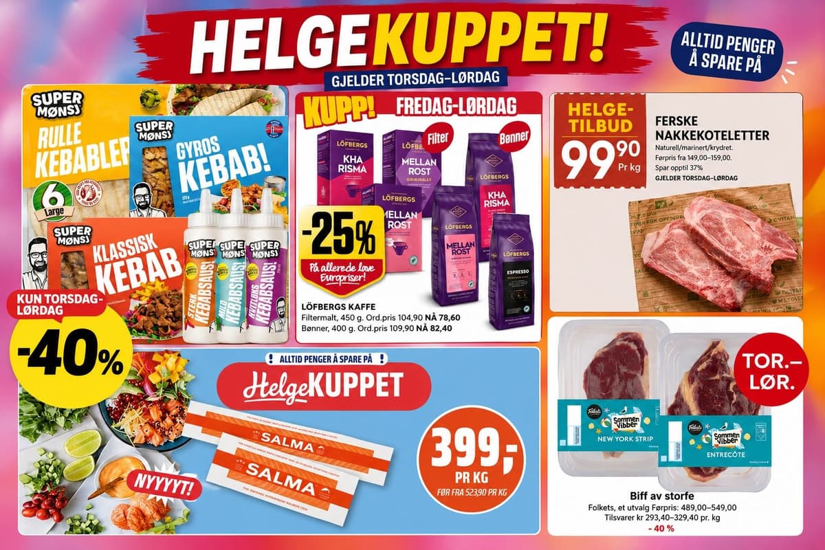 02.07: Disse helgetilbudene bør du huske på når du skal handle