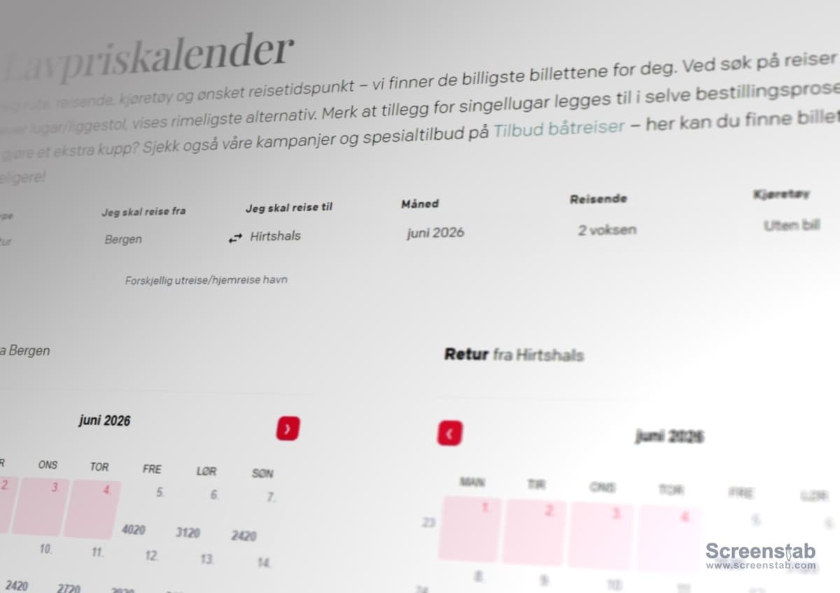 Reise billigst mulig til Danmark? Sjekk lavpriskalenderen til Fjord Line