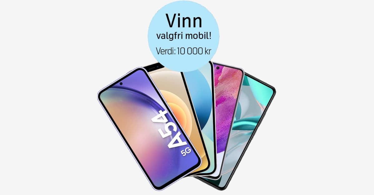 Vinn valgfri mobiltelefon verdt opptil 10 000 kroner