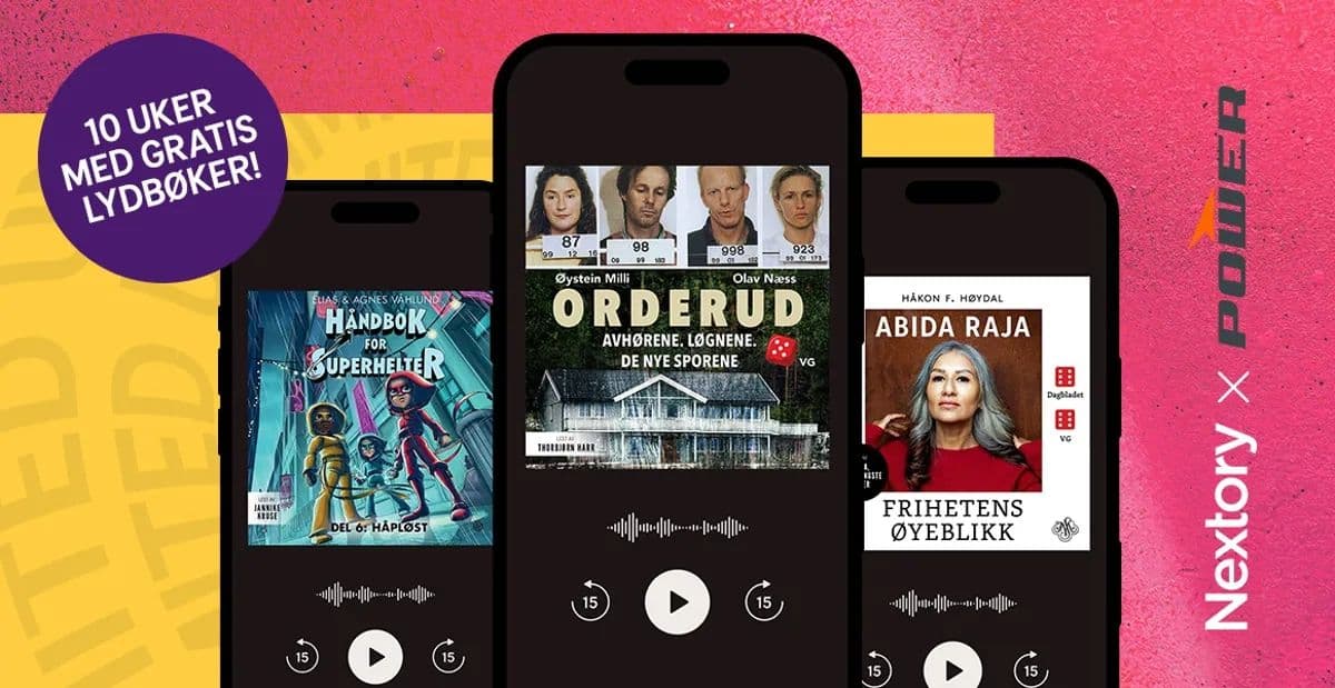 10 uker med gratis lydbøker - om du handler hos Power