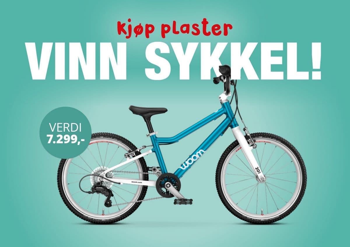 Kjøp plaster og vinn barnesykkel