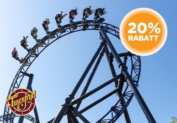 Tusenfryd: 20% rabatt på inntil 4 billetter