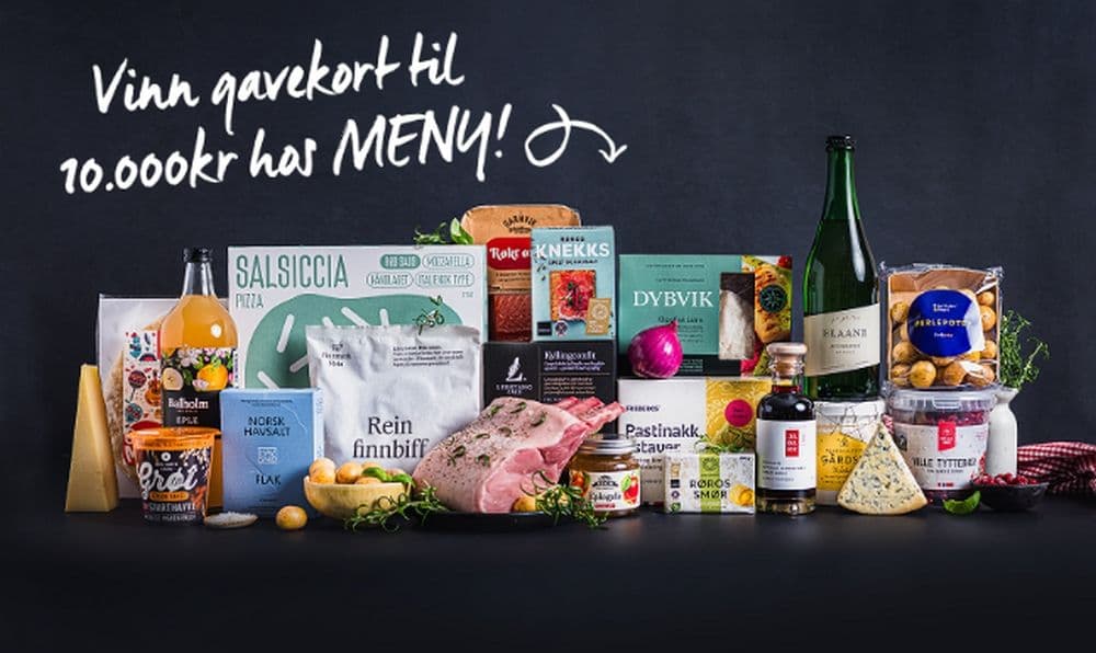 Vinn 10 000 kroner til mat- og dagligvarer hos Meny