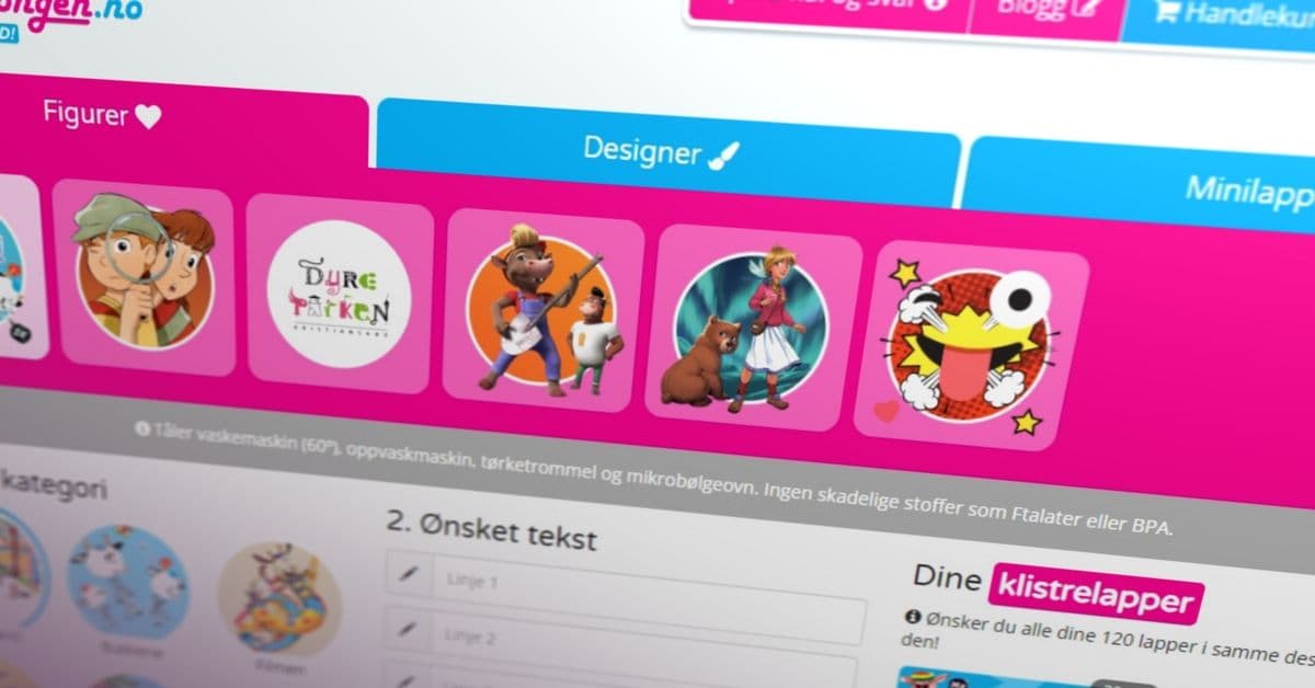 50% rabatt på alle merkelapper hos Merkekongen