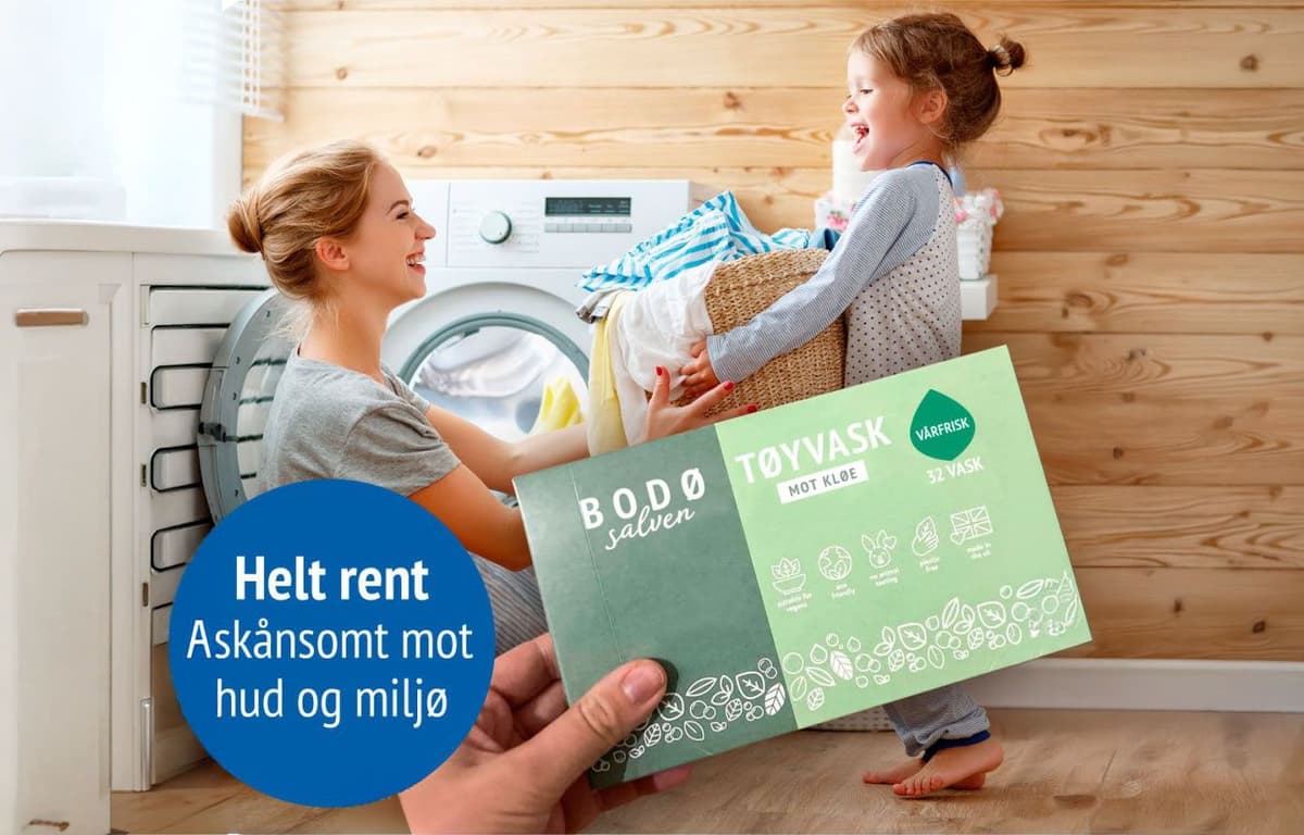 Få gratis prøvepakke av Bodøsalven Tøyvask