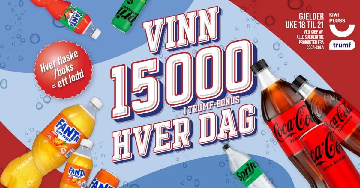 Vinn 15 000 kroner i Trumf-bonus hver dag til 26. mai