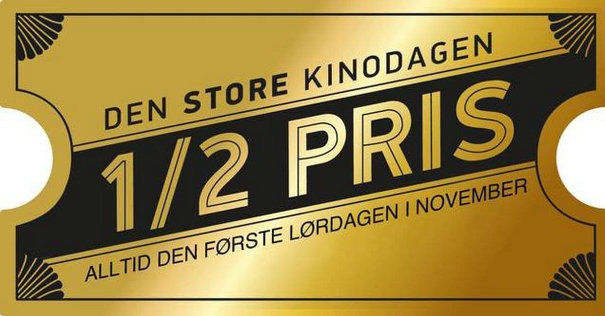 Den store kinodagen lørdag 7. november - 1/2 pris på kinobilletter