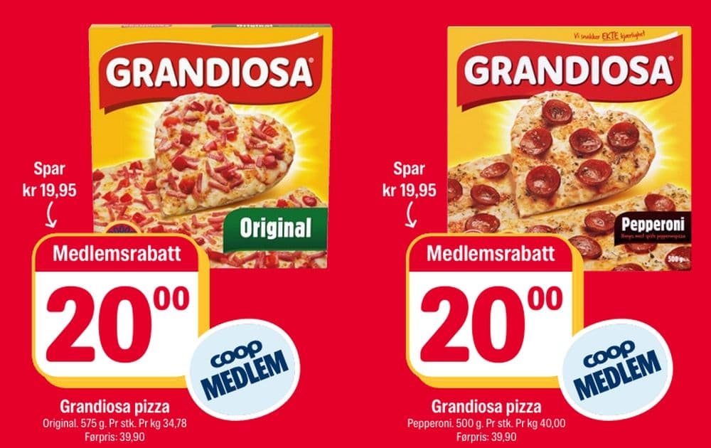 Er du glad i Pizza Grandiosa? Nå kan du fylle fryseren for en slikk og ingenting!