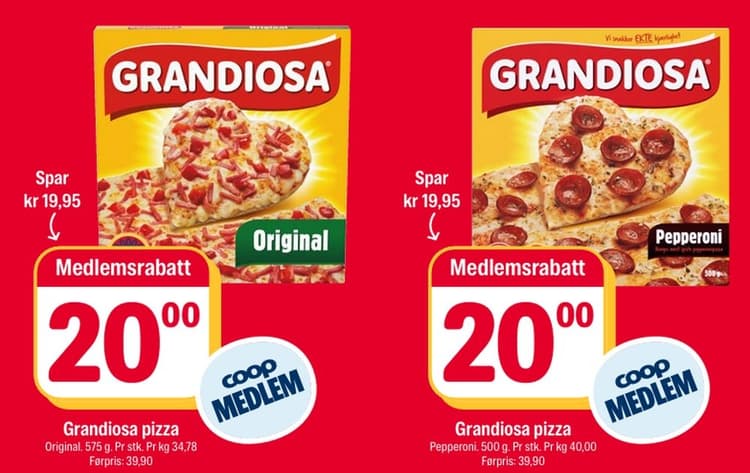 Er du glad i Pizza Grandiosa? Nå kan du fylle fryseren for en slikk og ingenting!