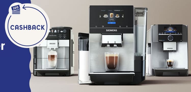 Få opptil 1500 kroner i cashback når du kjøper Siemens espressomaskin