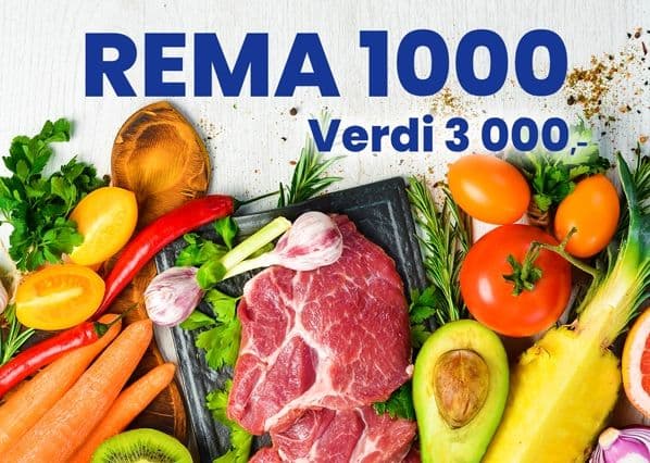 Vinn et gavekort til REMA 1000 på 3 000 kr