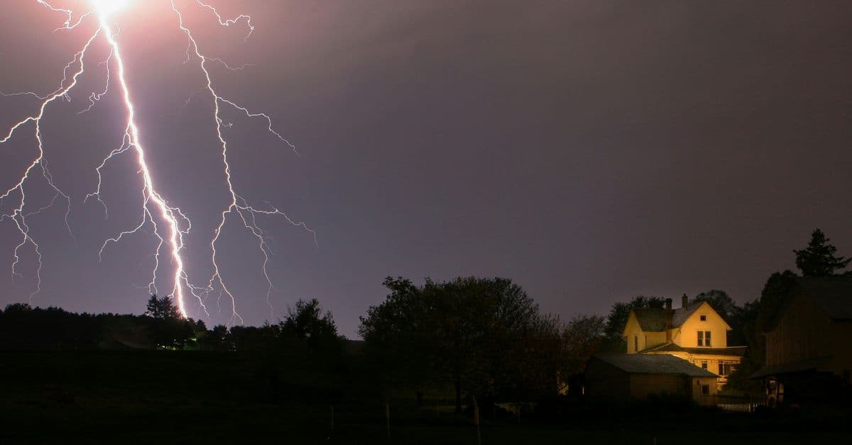Uvanlig mange lynskader i mai