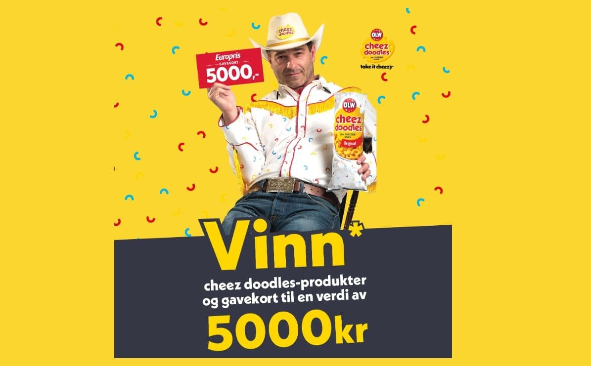 Vinn Europris-gavekort verdt 5000 kroner og cheez doodles-produkter