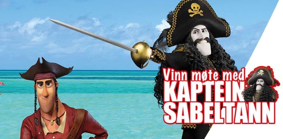 Vinn billetter til Kaptein Sabeltann-show og møt ham etterpå - 2x vinnere