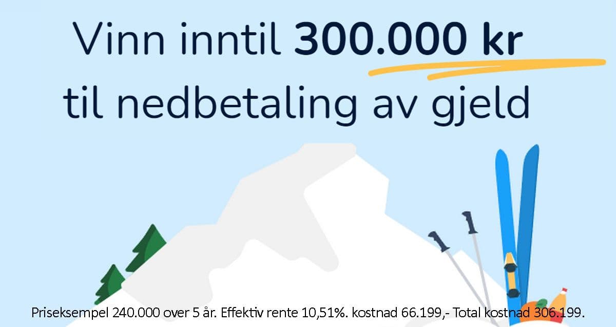 Vinn 300 000 kr til nedbetaling av gjeld i påskekonkurranse
