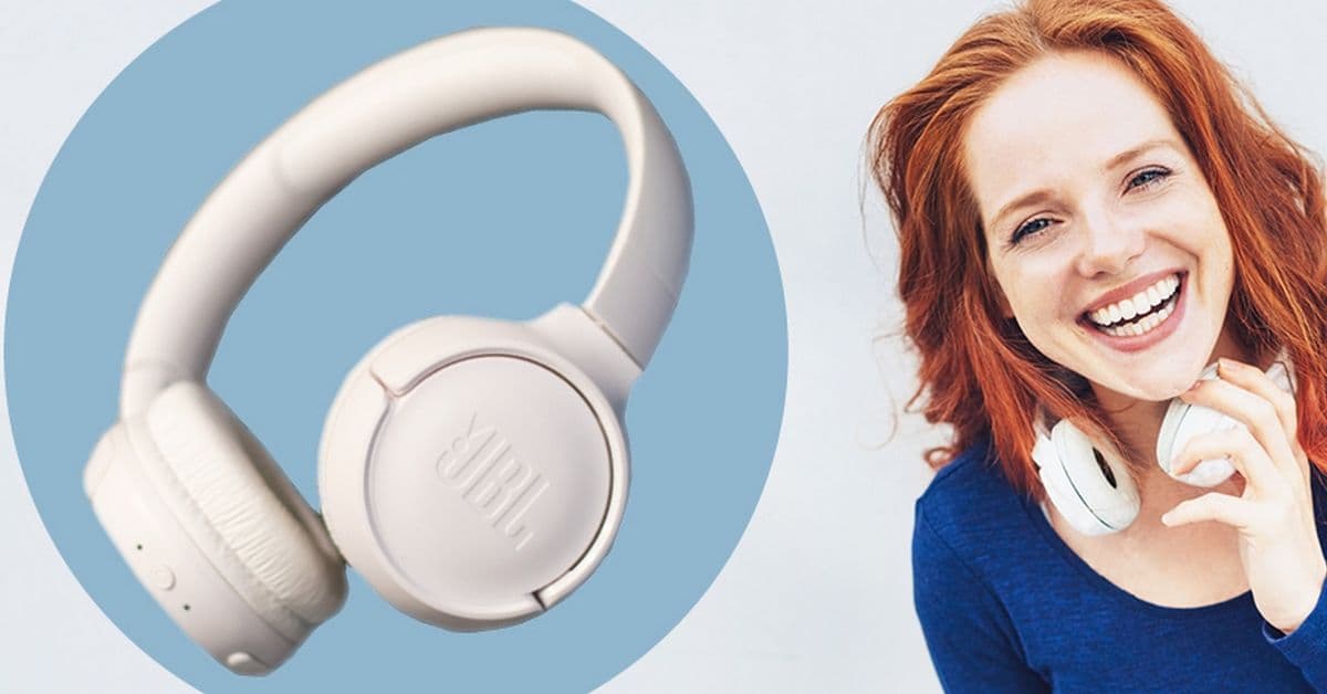 Få hvite trådløse hodetelefoner fra JBL