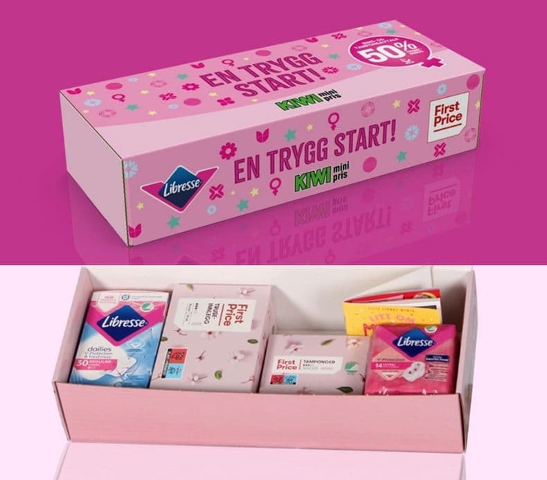 Kiwi deler ut gratis bind og tamponger