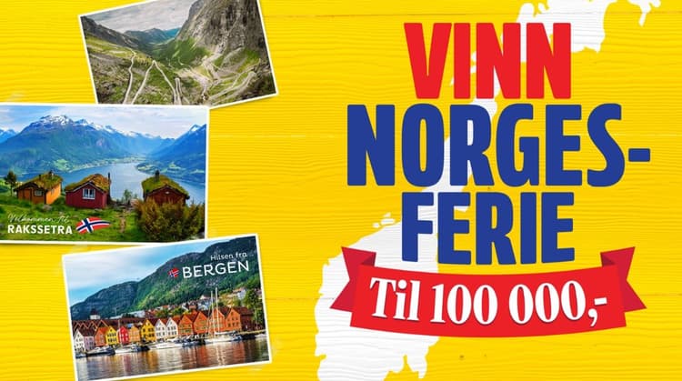 Vinn Norgesferie verdt 100 000 kroner når du kjøper et Freia-produkt