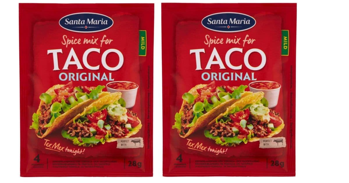 Hent en helt gratis pose Taco Spice Mix fra Santa Maria