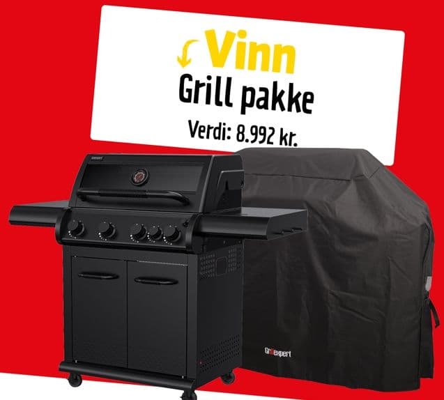 Vinn gassgrill og tilbehør verdt 8992 kroner - NB! Avsluttes 14. juni