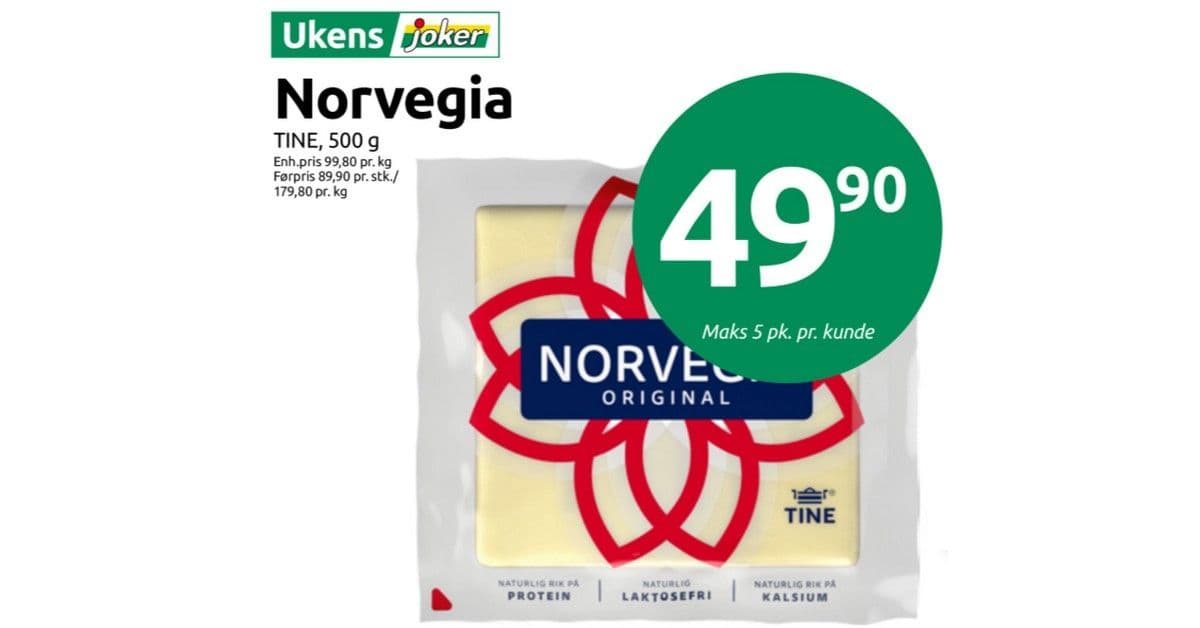 Ukens Joker-garanti: Billigst Norvegia med pris- og leveringsgaranti