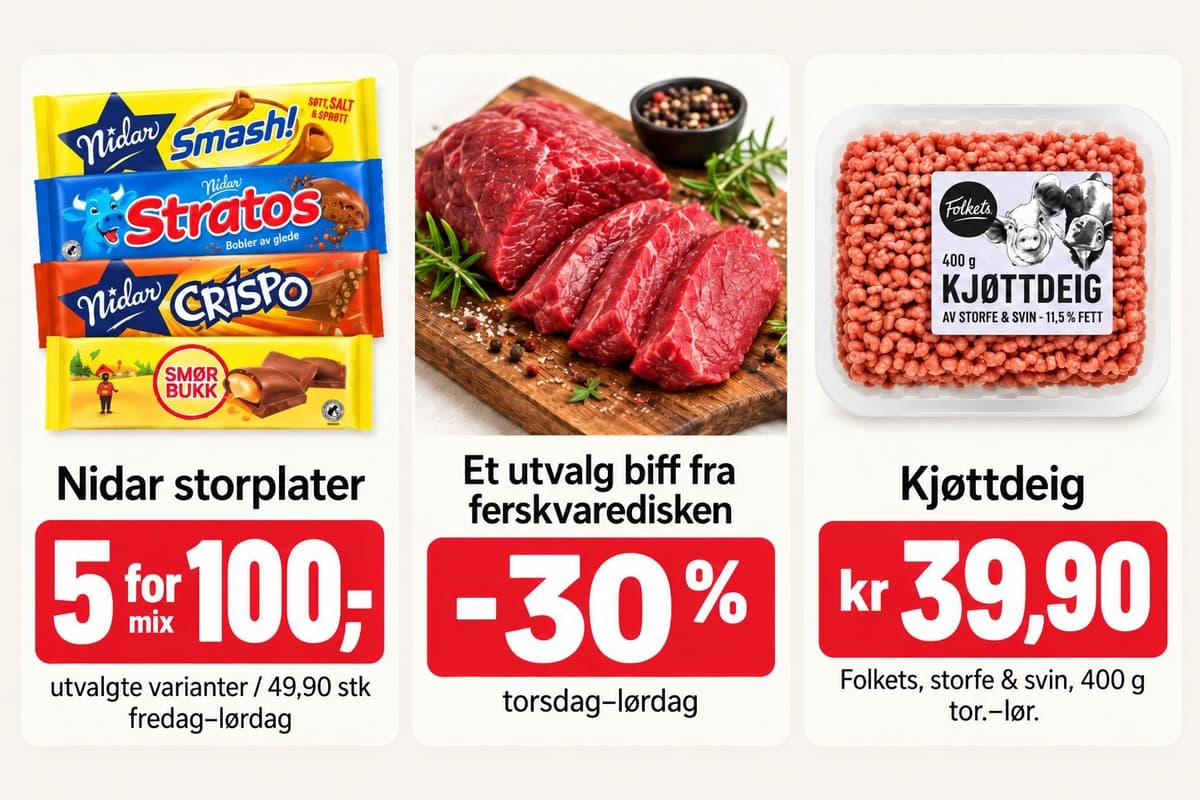 17.09: Disse helgetilbudene bør du huske på når du skal handle