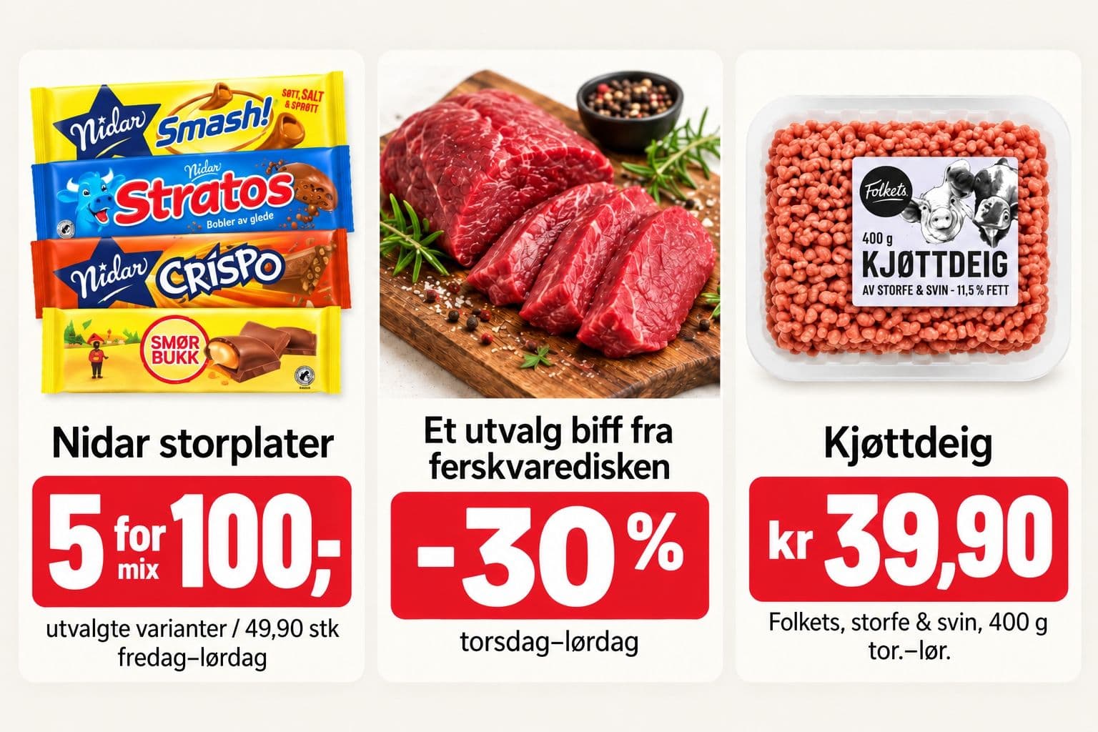 17.09: Disse helgetilbudene bør du huske på når du skal handle