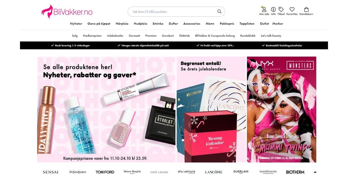 Få 10% rabatt ved kjøp over 799 kroner når du har fødselsdag