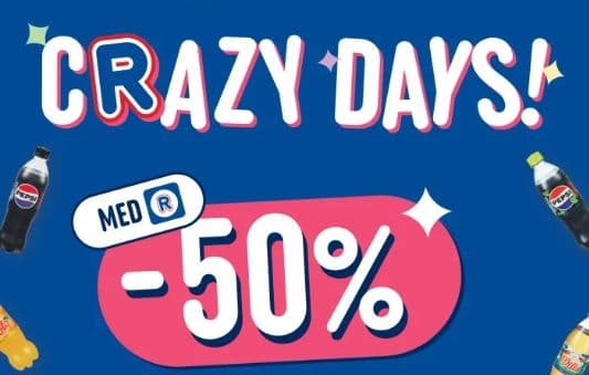 Rema 1000: -50% på småbrus fra Ringnes med Rema-appen (Pepsi, Solo, Villa osv.)