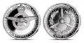 Få krigsminnemedalje utgitt av Royal Air Force belagt med rent sølv