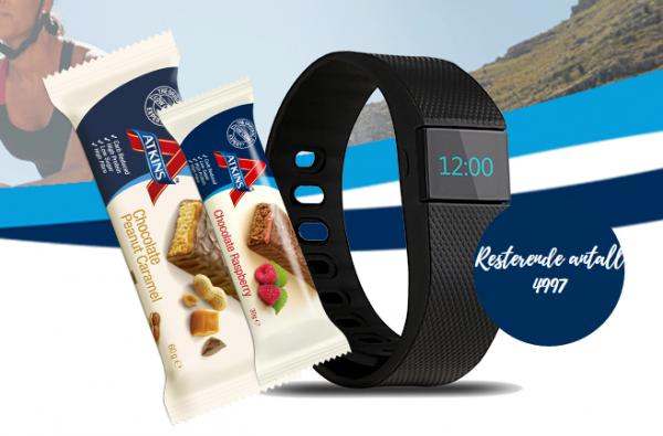 Få et aktivitetsarmbånd når du kjøper 5 Atkins-produkter