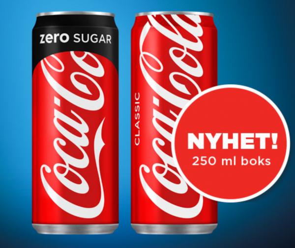 Få helt gratis Coca-Cola Classic eller Zero Sugar i boks