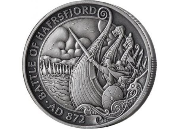 Få vikingmynt som hedrer slaget i Hafrsfjord og Harald Hårfagre