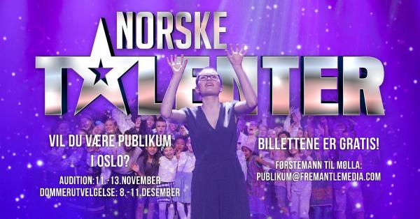 Få gratisbilletter til Norske Talenter-audition NÅ - først til mølla!
