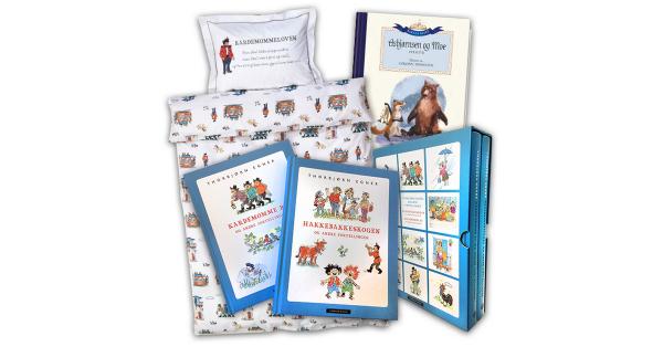 Få STOR velkomstpakke med Egner-bøker, sengesett og gavebok fra Asbjørnsen og Moe