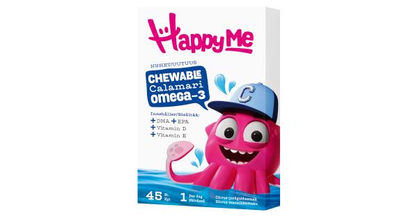Få helt gratis prøve av HappyMe Chewable Calamari Omega-3