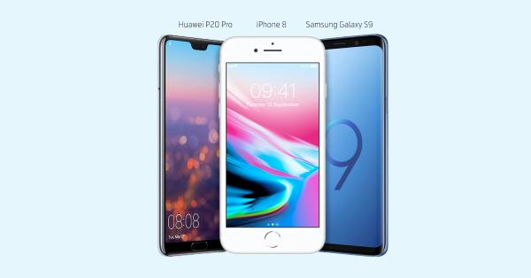 Vinn valgfri iPhone 8, Galaxy S9 eller Huawei P20 Pro